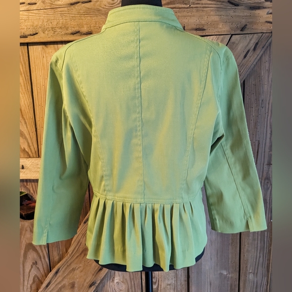 Ruby Rd Women's Jacket Green Blazer long sleeves pleats size 12 V-1 - Picture 3 of 10